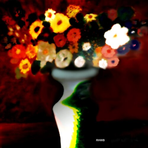 Blumen in weisser Vase di Reinhard Brand, Stampa in vendita su Singulart