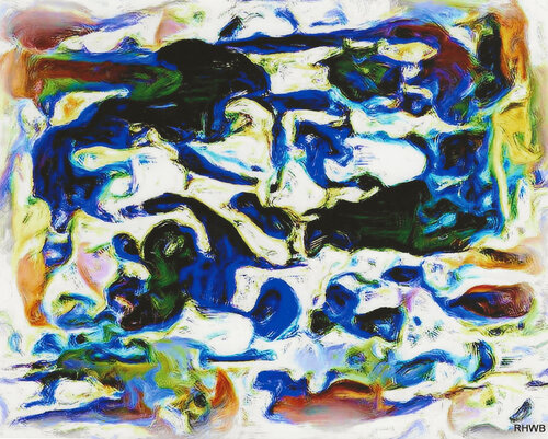 Farbfelder 66-3 blau di Reinhard Brand, Stampa in vendita su Singulart