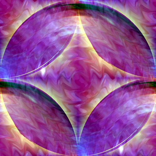 Geometrische Komposition  violett von Reinhard Brand, Druck kaufen auf Singulart