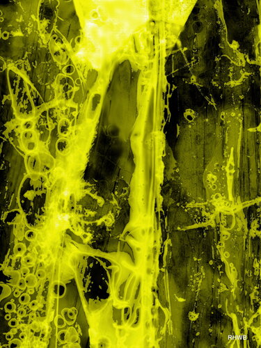 Ohne Titel 16 gelb-schwarz by Reinhard Brand, Print for Sale on Singulart