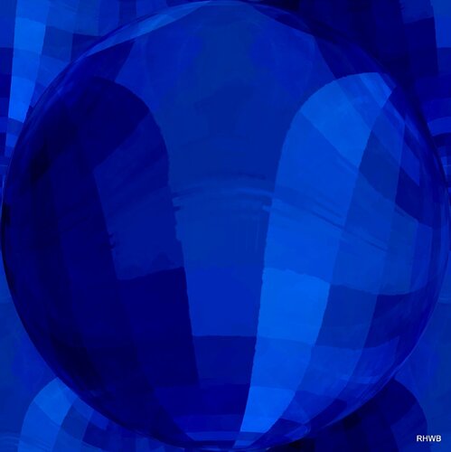 Farbstudie FQ25-blau by Reinhard Brand, Print for Sale on Singulart