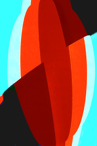 Abstrakte Komposition  ac25-11multicolor oval von Reinhard Brand, Druck kaufen auf Singulart