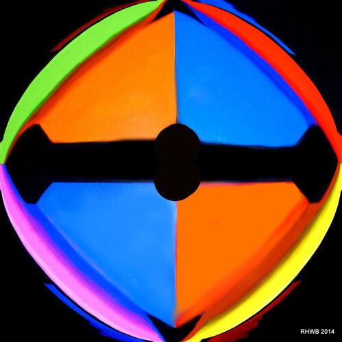 ac14-Geometrische Form im Farbkreis 1 van Reinhard Brand, Afdruk te koop op Singulart