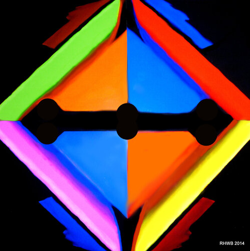 ac14-Geometrische Form im Farbkreis 2 von Reinhard Brand, Druck kaufen auf Singulart