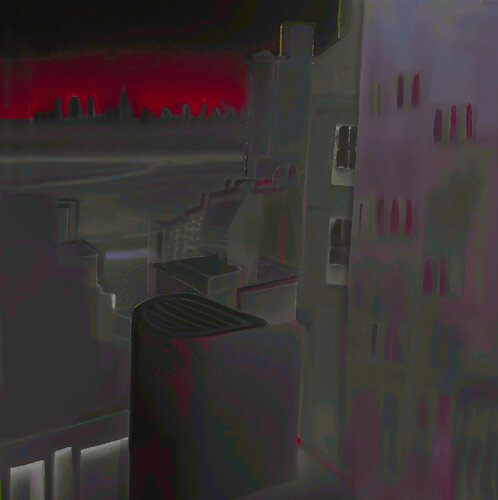 Industrielandschaft 16 bei Dämmerung van Reinhard Brand, Afdruk te koop op Singulart