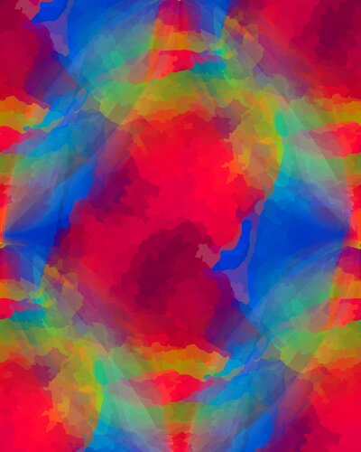 Ohne Titel 9 - gelb blau rot van Reinhard Brand, Afdruk te koop op Singulart