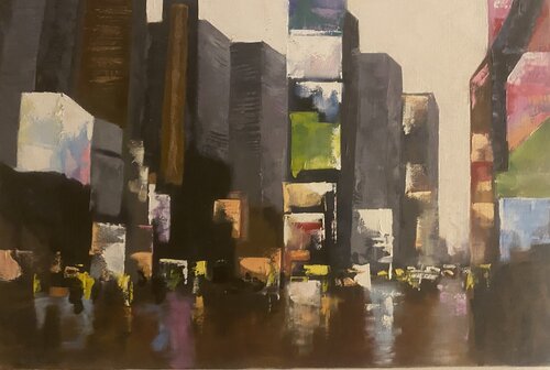 Les cases - New York by Chloe HB, Painting for Sale on Singulart