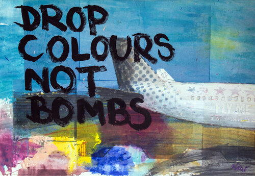 Drop Colours not Bombs van Eva Silberknoll, Andere media te koop op Singulart