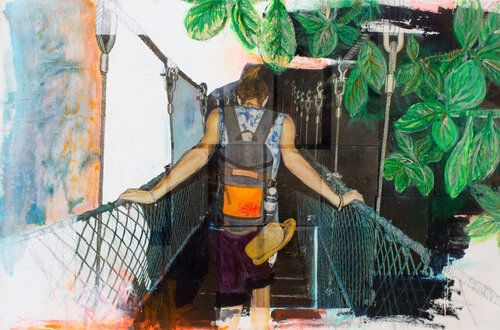 Orange und Blattgrün by Eva Silberknoll, 기타 매체 for Sale on Singulart