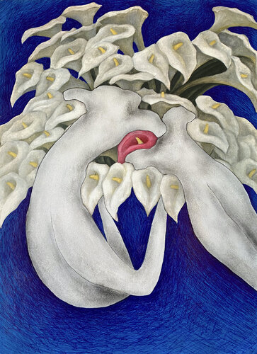 Apoptosi n.1943 - Tra i fiori del marito di Frida van Danilo Maccarone, Schilderij te koop op Singulart