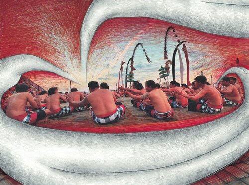 Kecak de Danilo Maccarone, Obra en papel a la venta en Singulart