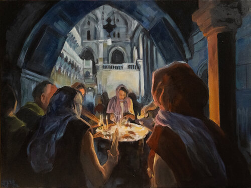 Grabeskirche Jerusalem von Axel Jung, Malerei kaufen auf Singulart