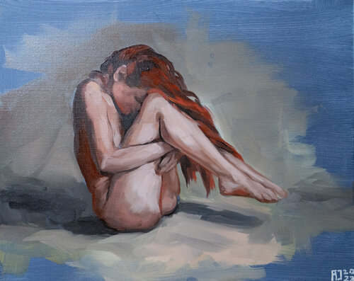 Geborgenheit in sich selbst by Axel Jung, Painting for Sale on Singulart