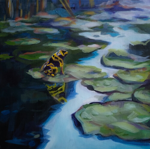Frosch am Morgen by Axel Jung, Painting for Sale on Singulart