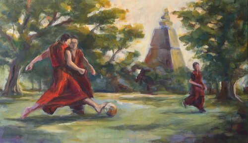 Tayata Om Muni Muni Mahamuniye Svaha di Axel Jung, Pittura in vendita su Singulart