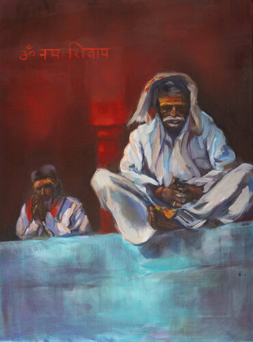 Om Namah Shivaya van Axel Jung, Schilderij te koop op Singulart