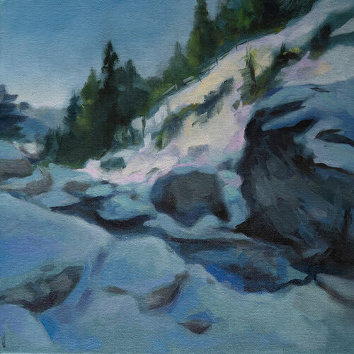 Schneelandschaft by Axel Jung, 油畫 for Sale on Singulart