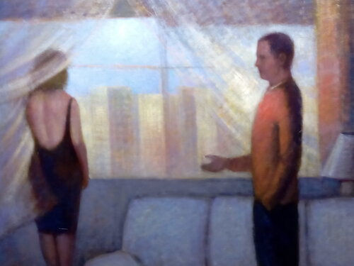 Pareja en la luz by Mariano Cebrián Olleros, Painting for Sale on Singulart