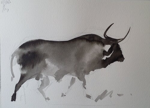 Toro 1 by Mariano Cebrián Olleros, 소묘 for Sale on Singulart