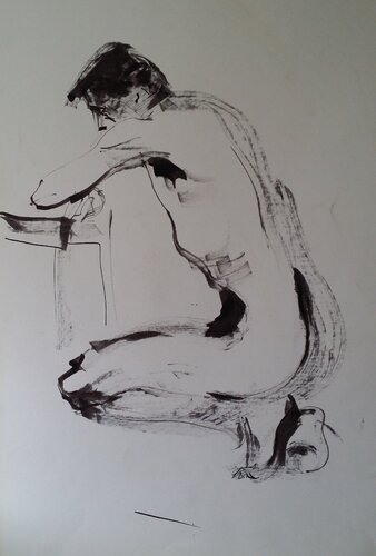 Desnudo masculino di Mariano Cebrián Olleros, Disegno in vendita su Singulart