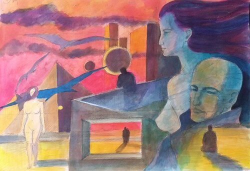 Geometría von Mariano Cebrián Olleros, Malerei kaufen auf Singulart