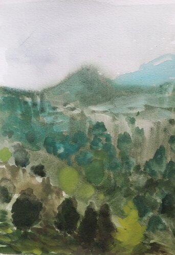 Paisaje acuarela von Mariano Cebrián Olleros, Malerei kaufen auf Singulart