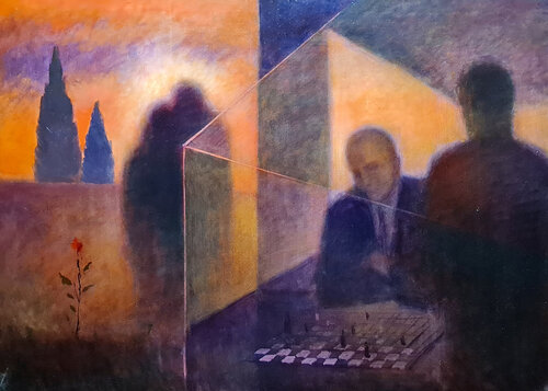 Recinto interior by Mariano Cebrián Olleros, 油畫 for Sale on Singulart