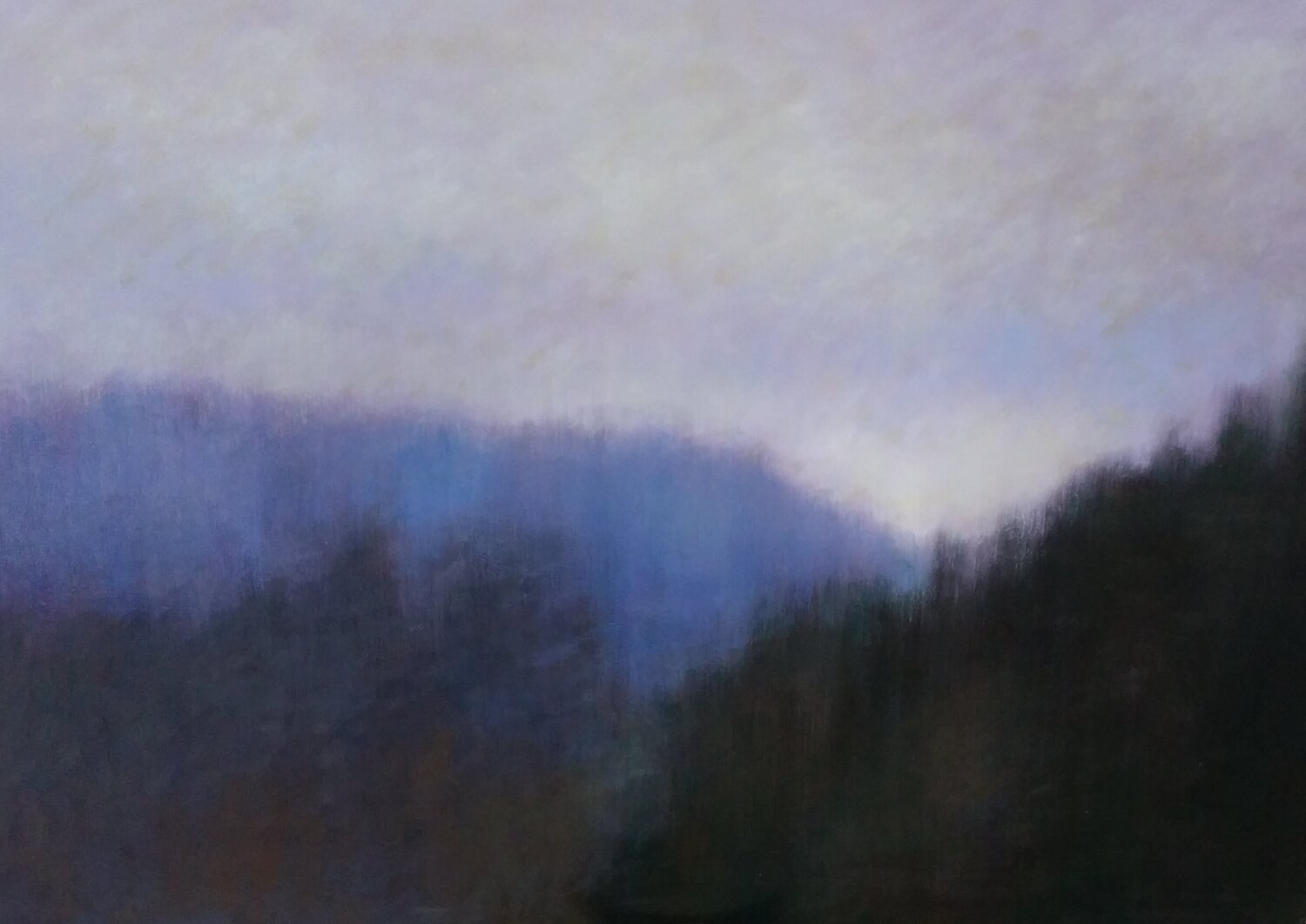 Paisaje violeta Mariano Cebrián Olleros Originalgemälde zu verkaufen