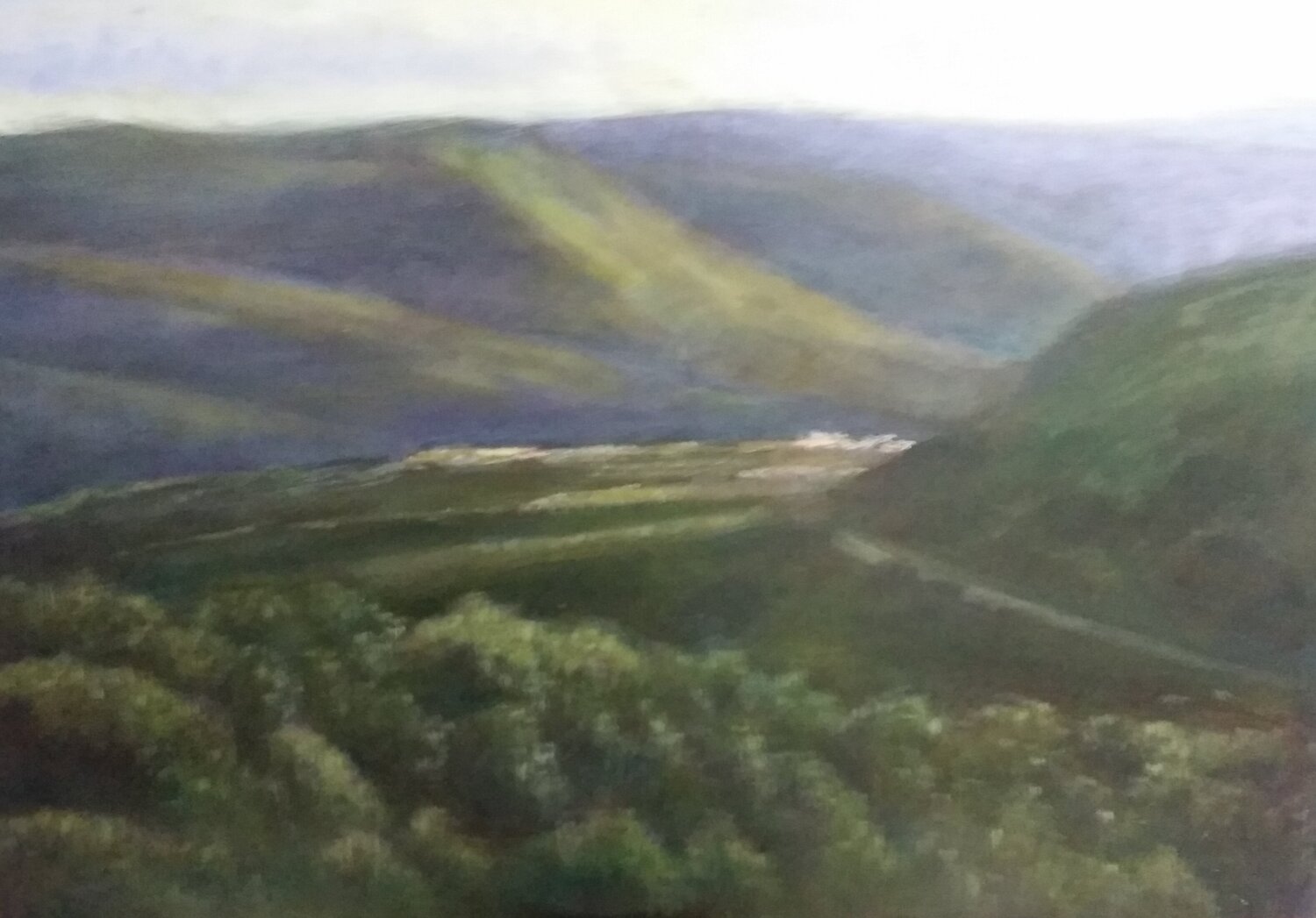 Paisaje colinas planas Mariano Cebrián Olleros Originalgemälde zu verkaufen