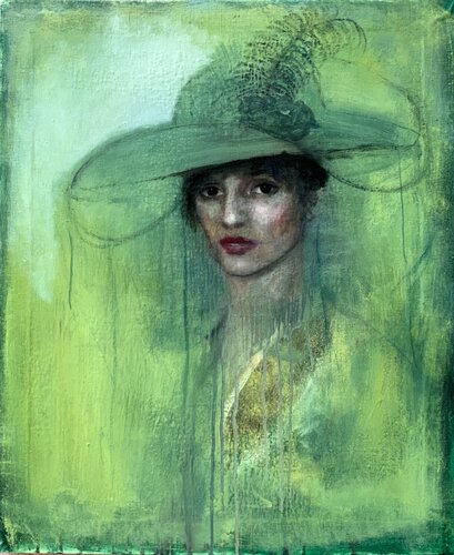 Femme au chapeau by Francesco Calistri, 회화 for Sale on Singulart