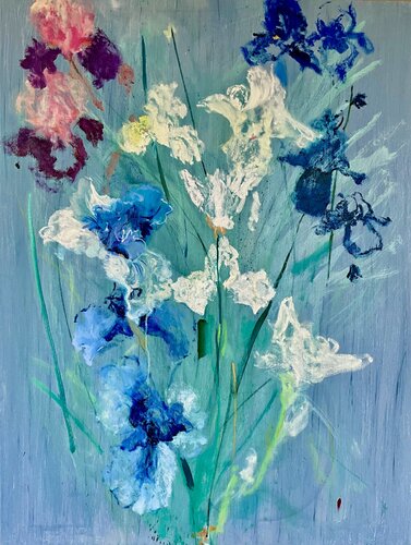 Iris indaco by Francesco Calistri, 회화 for Sale on Singulart