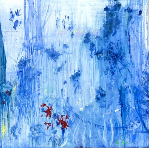 Blue lake von Francesco Calistri, Malerei kaufen auf Singulart