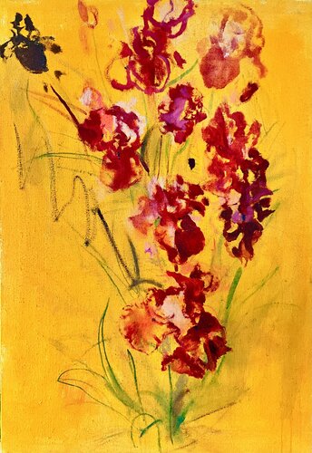 Wild iris von Francesco Calistri, Malerei kaufen auf Singulart