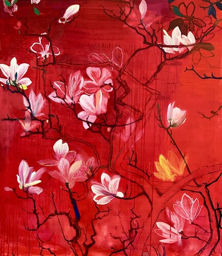 Fiori di magnolia by Francesco Calistri, 회화 for Sale on Singulart