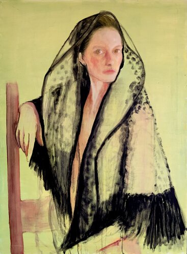 Veronique avec mantillia de Francesco Calistri, Pintura a la venta en Singulart