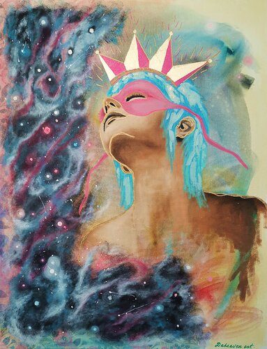 Cosmic queen. par Daheaven Art, Peinture en vente sur Singulart