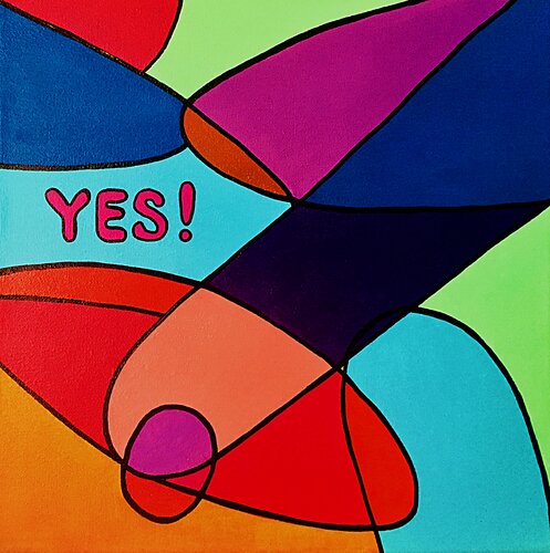 Say YES to a vibrant life! von Daheaven Art, Malerei kaufen auf Singulart