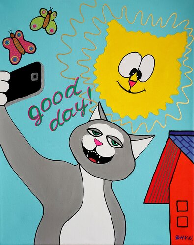 Selfie with the Sun. par Daheaven Art, Peinture en vente sur Singulart