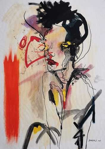 Protocol of Presence: Fragment No. 7. (The Raw State) de Daheaven Art, Pintura a la venta en Singulart