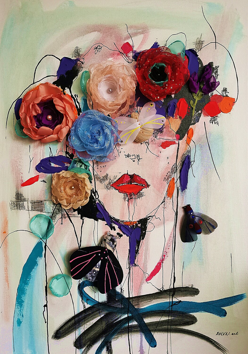 Protocol of Presence: Fragment No. 6. Daheaven Art Origineel schilderij te koop