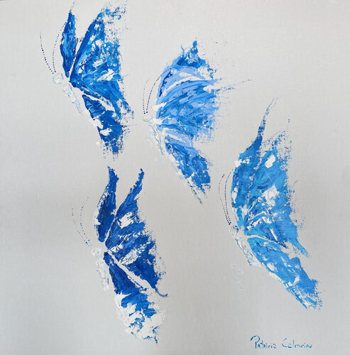 Poker de Mariposas di Patricia Colmeiro, Pittura in vendita su Singulart