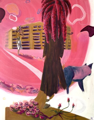 Think Pink von Lemonie Pearl, Malerei kaufen auf Singulart