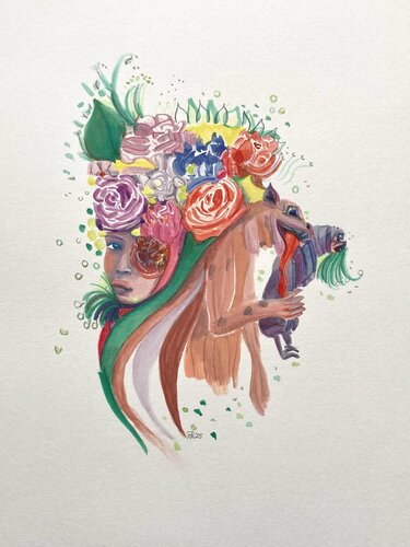 Florales Grotesk von Lemonie Pearl, Malerei kaufen auf Singulart