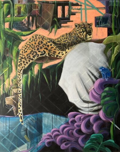 In the hanging gardens know one ever sleep van Lemonie Pearl, Schilderij te koop op Singulart