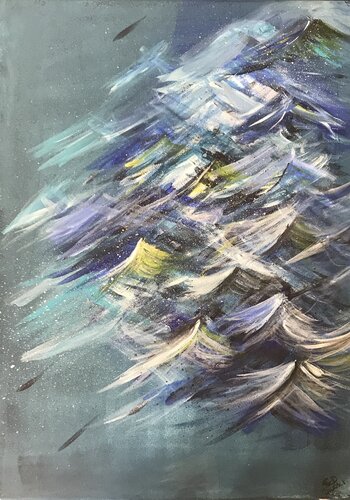 Bodies of water: Jane Goodall von Els Devrieze, Malerei kaufen auf Singulart