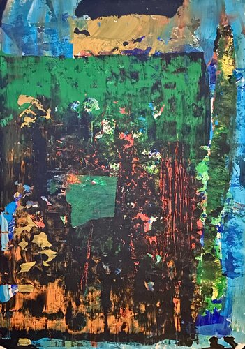 Green peace of papir by Sinisa Kulasevic, Work on Paper for Sale on Singulart