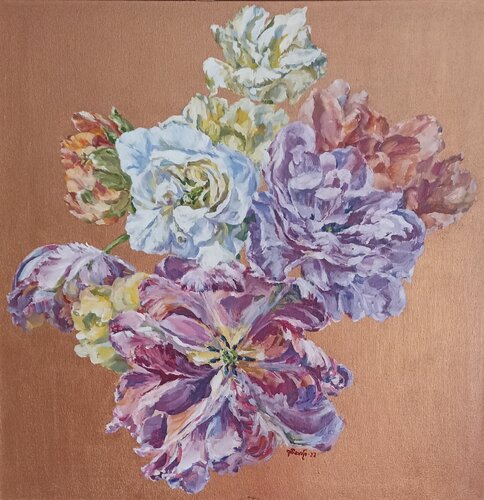 Bouquet of tulips. di Tetyana Donets, Pittura in vendita su Singulart