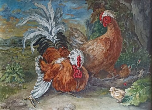 Birds in the park. von Tetyana Donets, Malerei kaufen auf Singulart