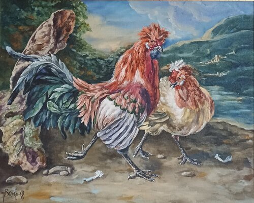 Sweet couple. di Tetyana Donets, Pittura in vendita su Singulart