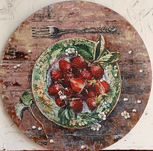 Strawberry dessert. von Tetyana Donets, Malerei kaufen auf Singulart